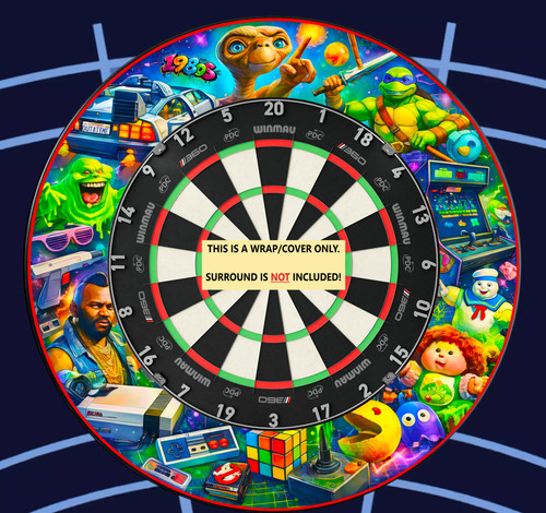 Retro themed dartboard - retro,